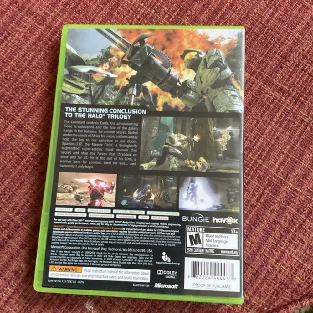 Halo 3 (Platinum Hits) Microsoft Xbox 360 Game‎ CIB Complete Used